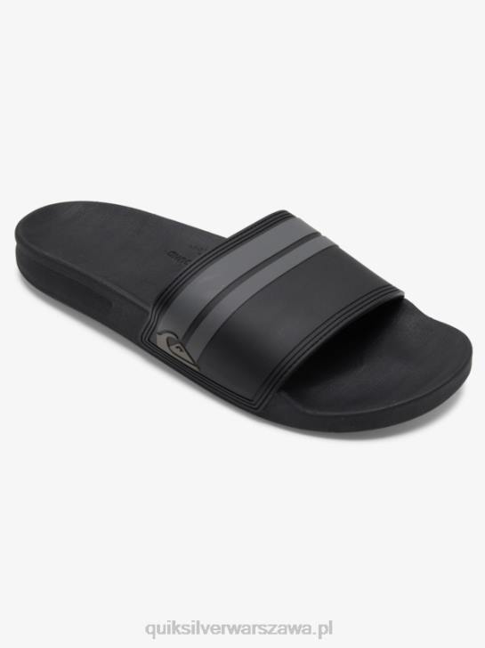 mężczyźni Quiksilver Sandały Rivi Slide 4DBV763 czarny szary