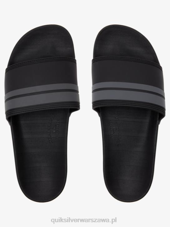 mężczyźni Quiksilver Sandały Rivi Slide 4DBV763 czarny szary