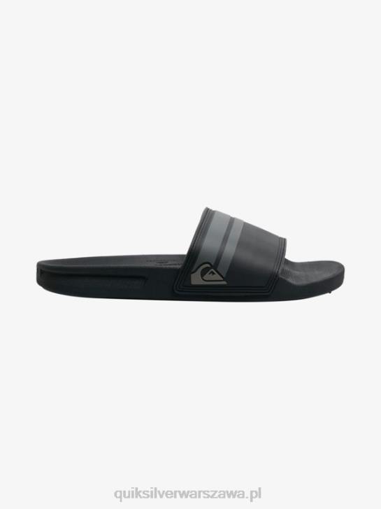 mężczyźni Quiksilver Sandały Rivi Slide 4DBV763 czarny szary