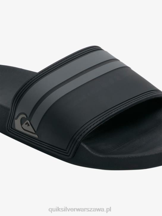 mężczyźni Quiksilver Sandały Rivi Slide 4DBV763 czarny szary