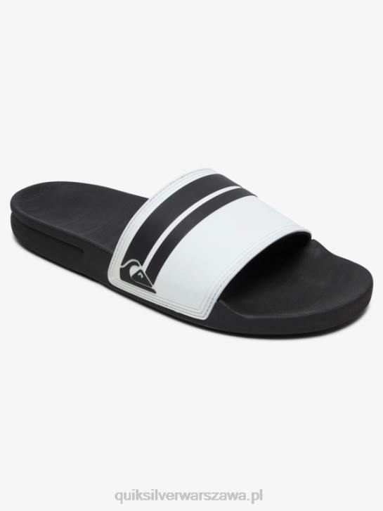 mężczyźni Quiksilver Sandały Rivi Slide 4DBV765 biało-czarny