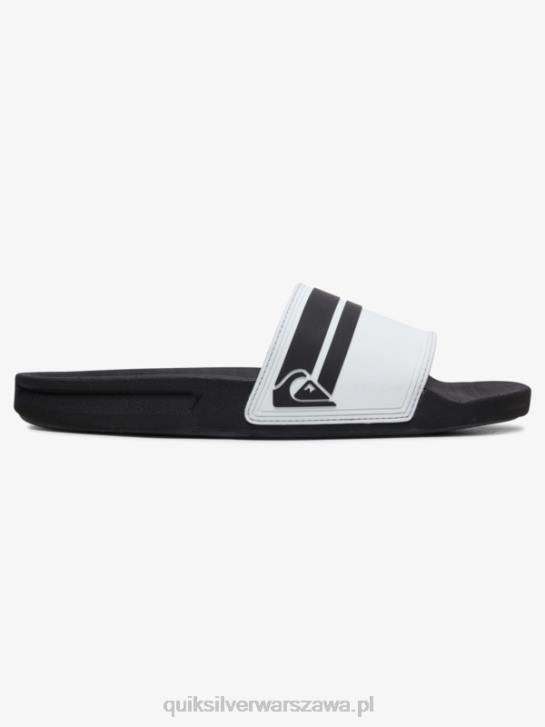 mężczyźni Quiksilver Sandały Rivi Slide 4DBV765 biało-czarny