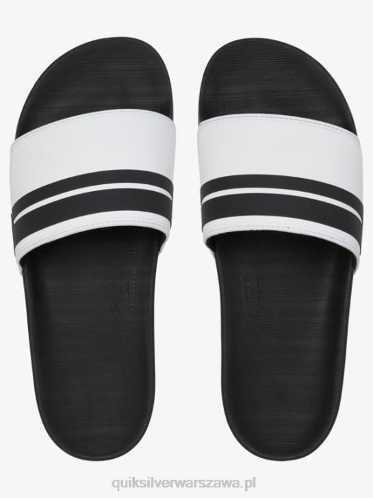 mężczyźni Quiksilver Sandały Rivi Slide 4DBV765 biało-czarny