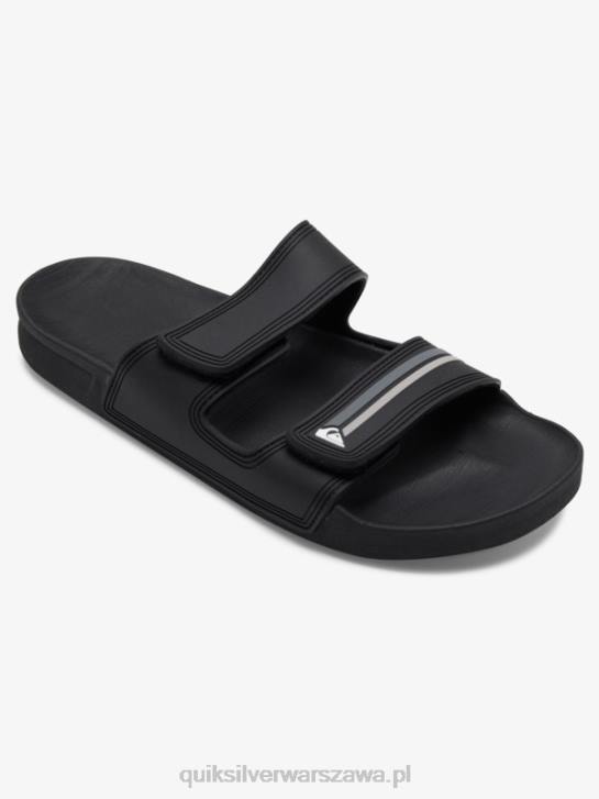 mężczyźni Quiksilver Sandały Rivi z podwójną regulacją 4DBV1076 czarny szary