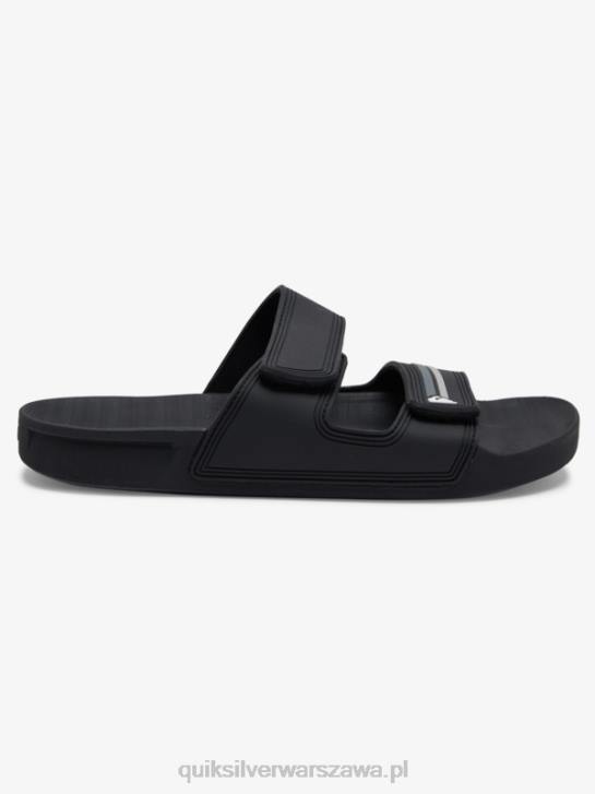 mężczyźni Quiksilver Sandały Rivi z podwójną regulacją 4DBV1076 czarny szary