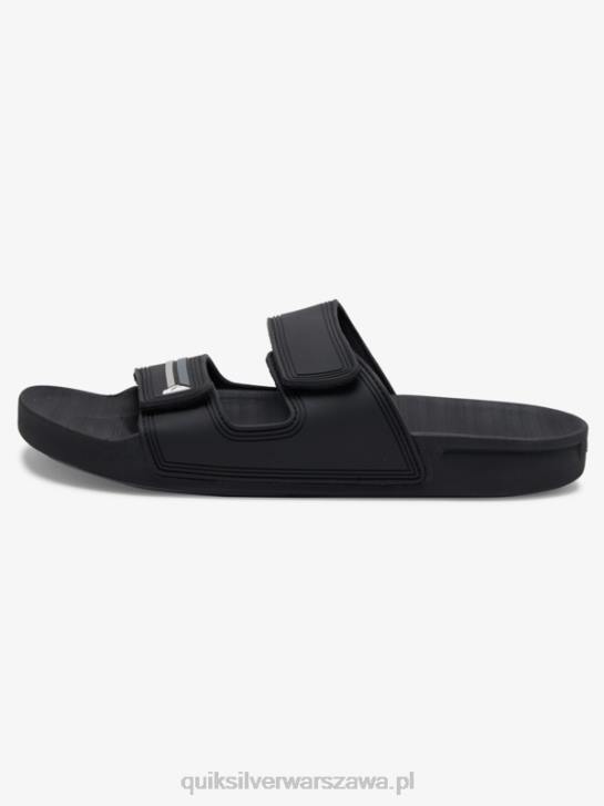 mężczyźni Quiksilver Sandały Rivi z podwójną regulacją 4DBV1076 czarny szary