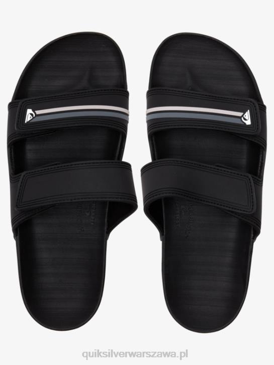 mężczyźni Quiksilver Sandały Rivi z podwójną regulacją 4DBV1076 czarny szary