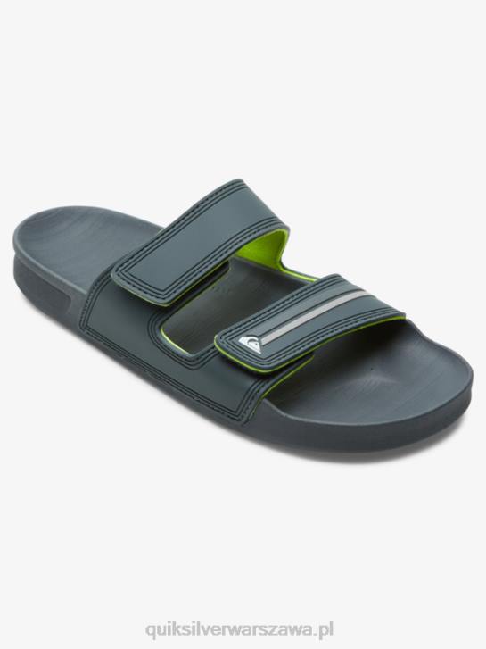 mężczyźni Quiksilver Sandały Rivi z podwójną regulacją 4DBV1078 szary/czarny/zielony