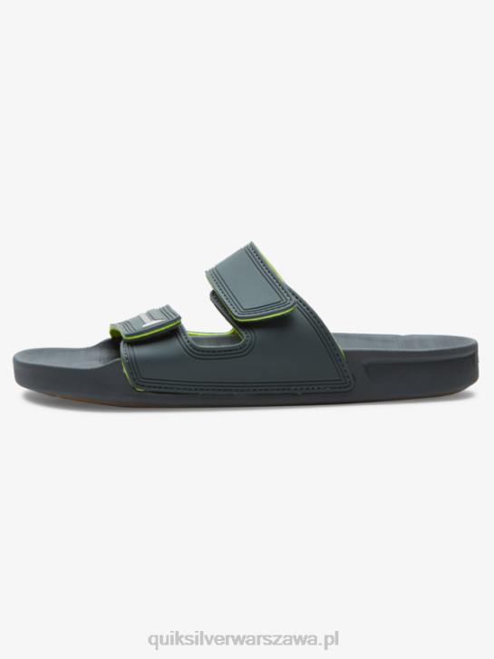 mężczyźni Quiksilver Sandały Rivi z podwójną regulacją 4DBV1078 szary/czarny/zielony