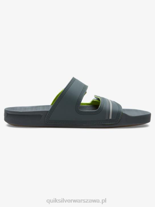 mężczyźni Quiksilver Sandały Rivi z podwójną regulacją 4DBV1078 szary/czarny/zielony
