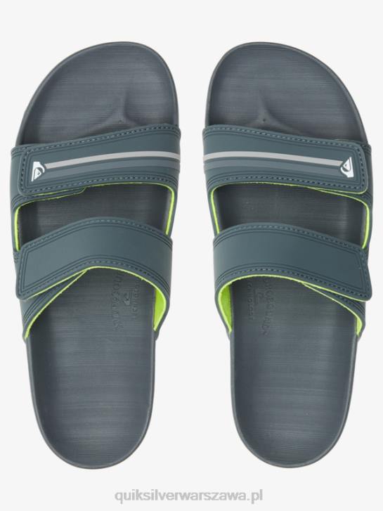 mężczyźni Quiksilver Sandały Rivi z podwójną regulacją 4DBV1078 szary/czarny/zielony