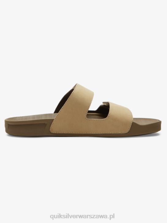 mężczyźni Quiksilver Skórzane sandały Rivi z podwójną regulacją 4DBV1285 opalenizna 1