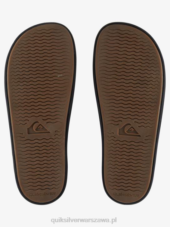 mężczyźni Quiksilver Skórzane sandały Rivi z podwójną regulacją 4DBV1287 brązowo-czarny