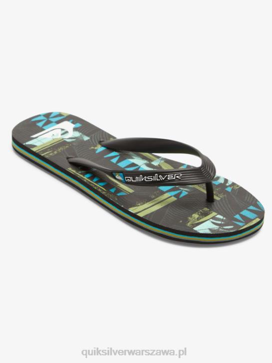 mężczyźni Quiksilver japonki gregg kaplan molokai art 4DBV524 czarny/niebieski/zielony