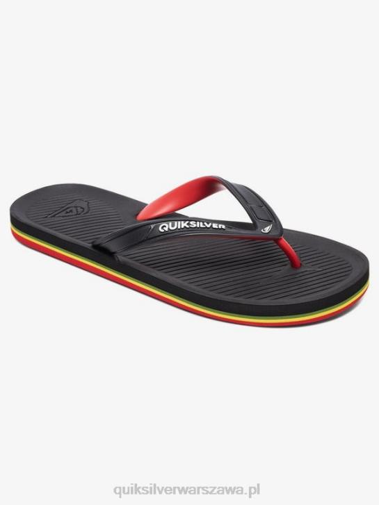 mężczyźni Quiksilver japonki haleiwa 4DBV1649 czarny/czerwony/zielony