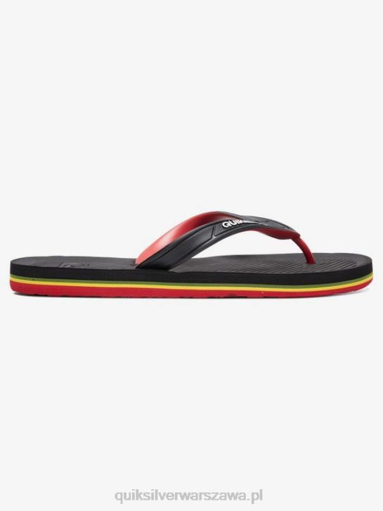 mężczyźni Quiksilver japonki haleiwa 4DBV1649 czarny/czerwony/zielony