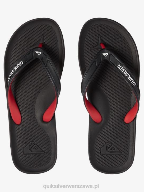 mężczyźni Quiksilver japonki haleiwa 4DBV1649 czarny/czerwony/zielony