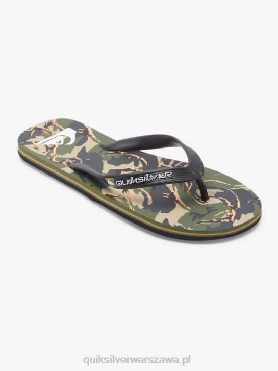 mężczyźni Quiksilver japonki molokai art 4DBV516 czarny zielony