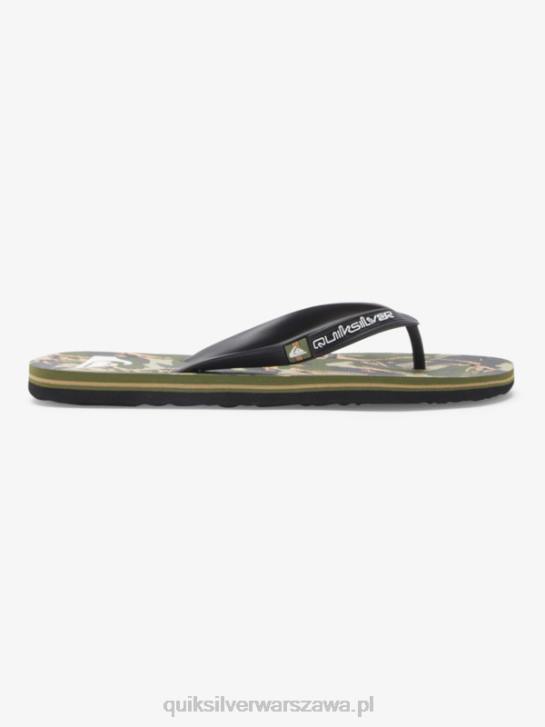mężczyźni Quiksilver japonki molokai art 4DBV516 czarny zielony