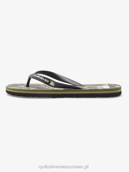 mężczyźni Quiksilver japonki molokai art 4DBV516 czarny zielony