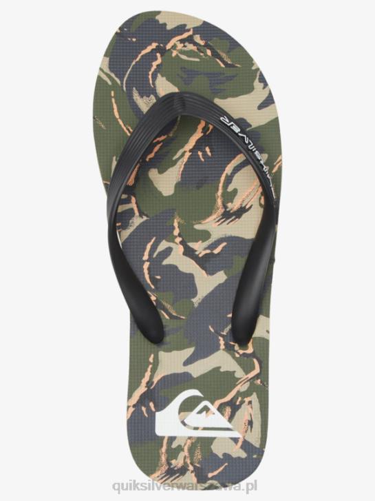 mężczyźni Quiksilver japonki molokai art 4DBV516 czarny zielony