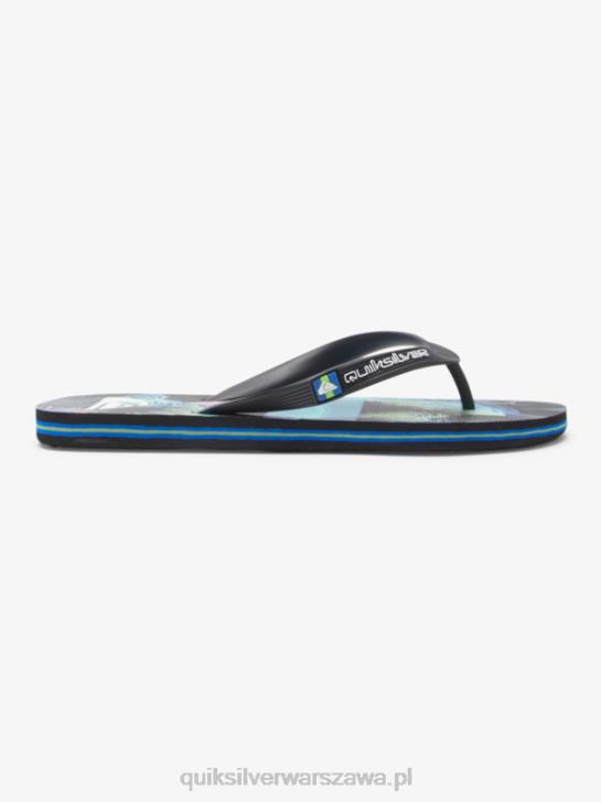 mężczyźni Quiksilver japonki molokai art 4DBV517 czarno-niebieski