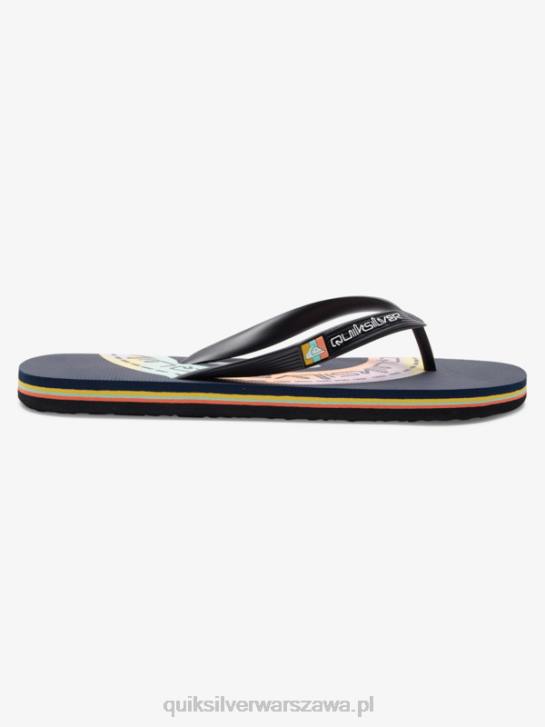 mężczyźni Quiksilver japonki molokai art 4DBV523 niebieski/pomarańczowy