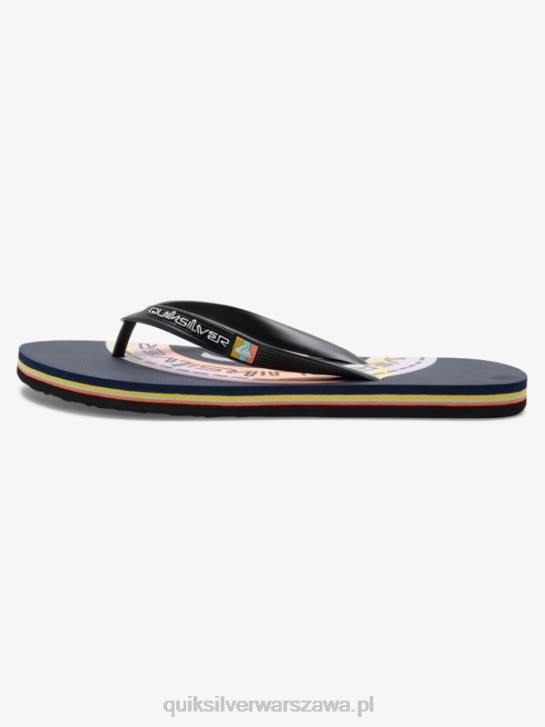 mężczyźni Quiksilver japonki molokai art 4DBV523 niebieski/pomarańczowy