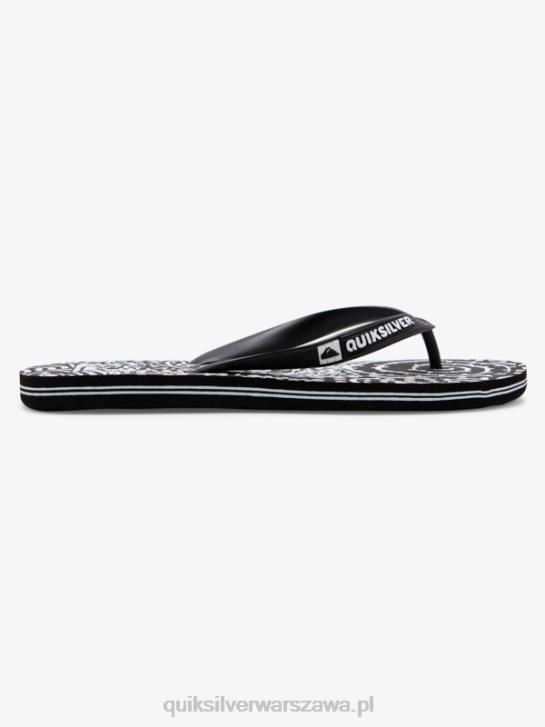 mężczyźni Quiksilver japonki molokai art 4DBV525 czarny biały