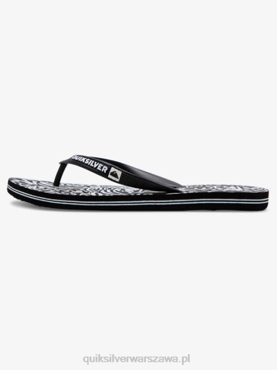 mężczyźni Quiksilver japonki molokai art 4DBV525 czarny biały