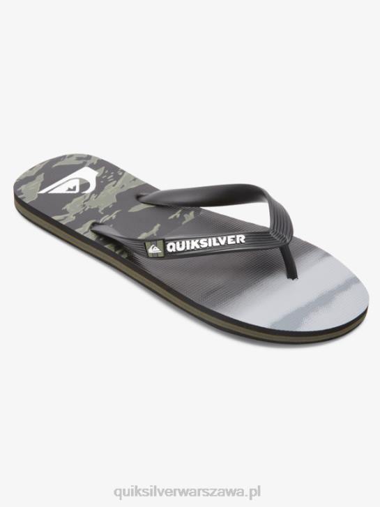 mężczyźni Quiksilver japonki molokai five-o 4DBV1858 czarny zielony