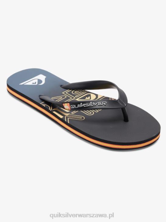 mężczyźni Quiksilver japonki molokai wordblock 4DBV1136 czarny/pomarańczowy