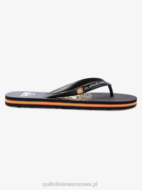mężczyźni Quiksilver japonki molokai wordblock 4DBV1136 czarny/pomarańczowy