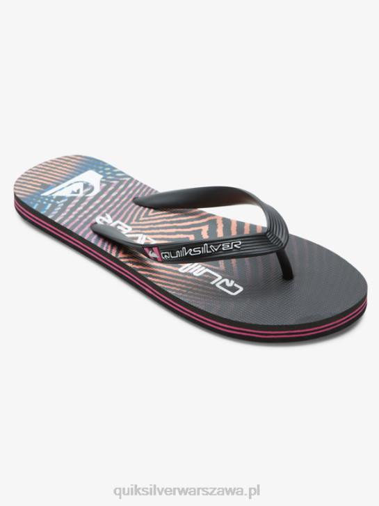 mężczyźni Quiksilver japonki molokai wordblock 4DBV1137 czarny/różowy