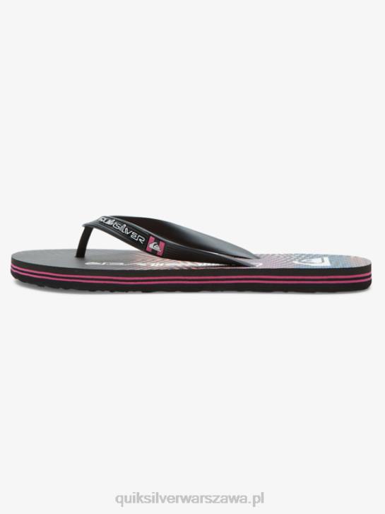 mężczyźni Quiksilver japonki molokai wordblock 4DBV1137 czarny/różowy