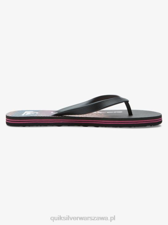 mężczyźni Quiksilver japonki molokai wordblock 4DBV1137 czarny/różowy