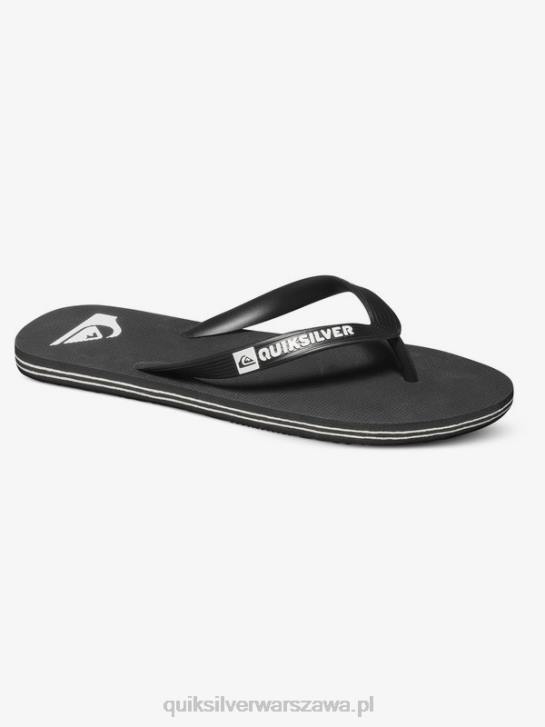 mężczyźni Quiksilver klapki molokai 4DBV1591 czarny biały