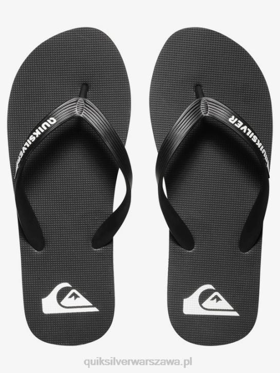 mężczyźni Quiksilver klapki molokai 4DBV1591 czarny biały
