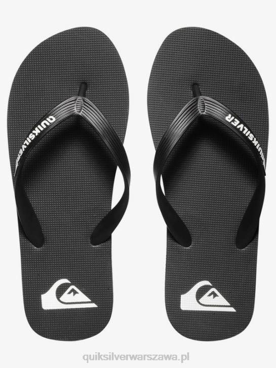 mężczyźni Quiksilver klapki molokai 4DBV1591 czarny biały