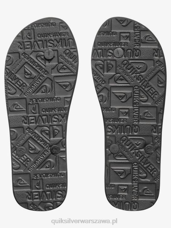 mężczyźni Quiksilver klapki molokai 4DBV1591 czarny biały