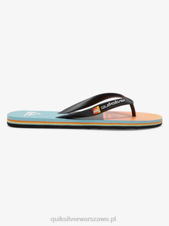 mężczyźni Quiksilver klapki z panelem molokai 4DBV568 czarny/pomarańczowy
