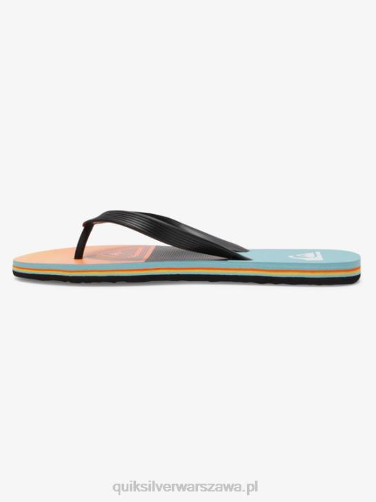 mężczyźni Quiksilver klapki z panelem molokai 4DBV568 czarny/pomarańczowy