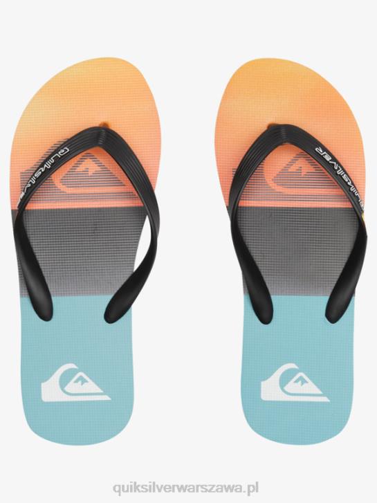 mężczyźni Quiksilver klapki z panelem molokai 4DBV568 czarny/pomarańczowy