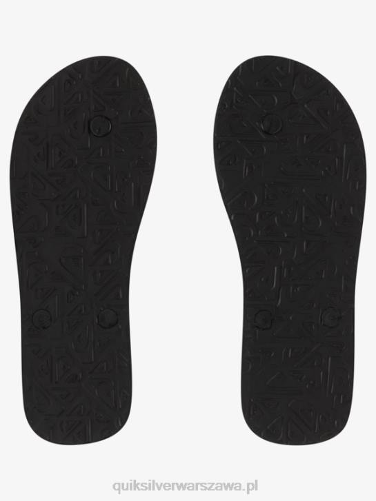 mężczyźni Quiksilver klapki z panelem molokai 4DBV568 czarny/pomarańczowy