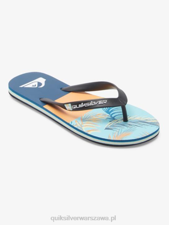 mężczyźni Quiksilver klapki z panelem molokai 4DBV569 niebieski/czarny/żółty
