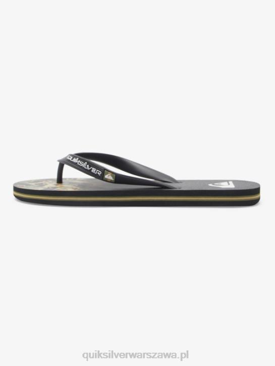 mężczyźni Quiksilver klapki z panelem molokai 4DBV570 zielony 1