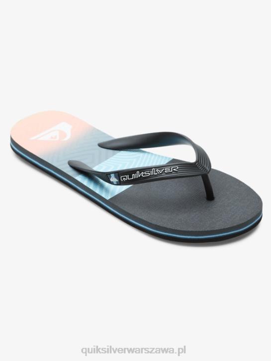 mężczyźni Quiksilver klapki z panelem molokai 4DBV571 niebieski/pomarańczowy