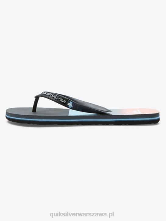 mężczyźni Quiksilver klapki z panelem molokai 4DBV571 niebieski/pomarańczowy