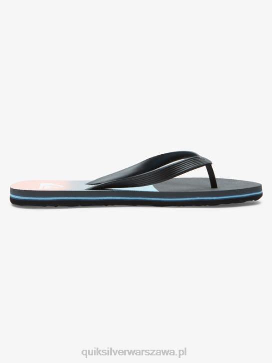 mężczyźni Quiksilver klapki z panelem molokai 4DBV571 niebieski/pomarańczowy