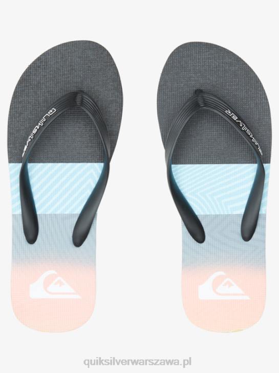 mężczyźni Quiksilver klapki z panelem molokai 4DBV571 niebieski/pomarańczowy